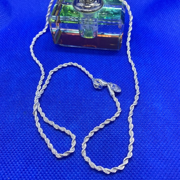 silver Necklace Women Man necklace 2mm Twist Rope - Picture 7 of 7